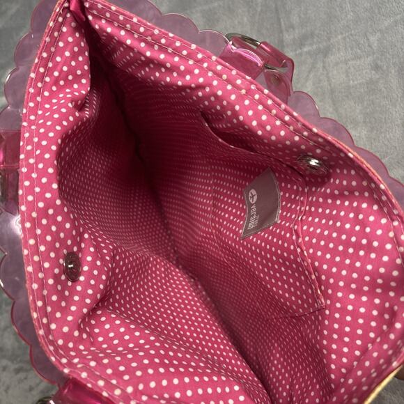 Transversion Tote Vintage 1990s Travel Rare Embellishments Applique Top Handle - Picture 6 of 10